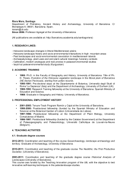 Riera Mora, Santiago Department of Prehistory, Ancient History and