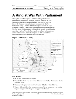 A King at War With Parliament