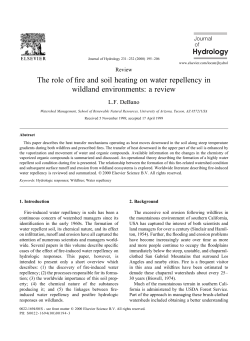 The role of fire and soil heating on water repellency in wildland