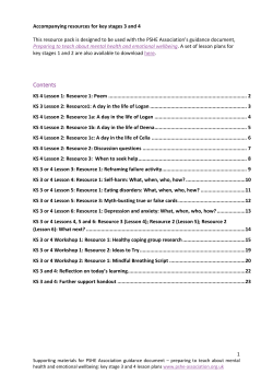 Contents - PSHE Association