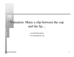 Valuation: Many a slip between the cup and the lip…