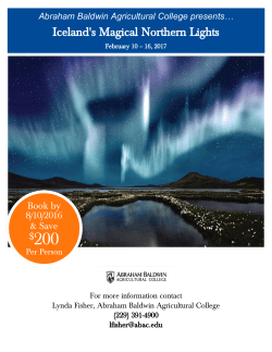 Iceland`s - Abraham Baldwin Agricultural College