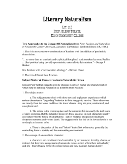 Handout - Masterpieces of American Literature