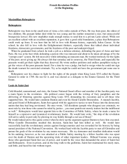 French Revolution Profiles