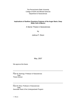 Implications of Seafloor Expulsion Features of the Auger basin