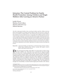 Intrusion: The Central Problem for Family Health Promotion Among
