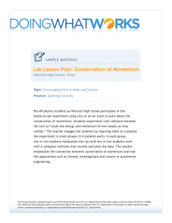 Lab Lesson Plan: Conservation of Momentum