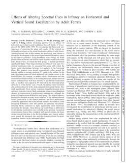 Effects of Altering Spectral Cues in Infancy on Horizontal and