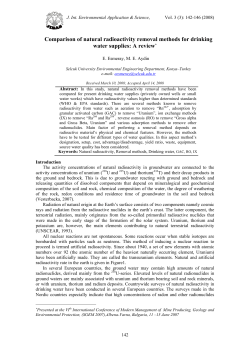 Comparison of natural radioactivity removal methods for