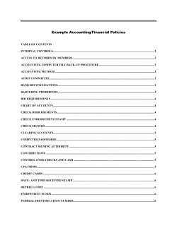 Accounting Computer File Back-Up Log