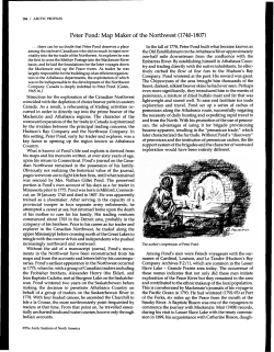 Peter Pond: Map Maker of the Northwest (1740