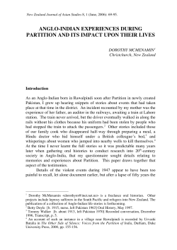anglo-indian experiences during partition and its impact