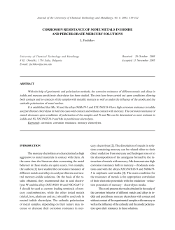 corrosion resistance of some metals in iodide and perchlorate