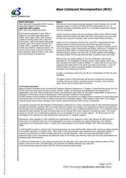 Base Catalyzed Decomposition (BCD)