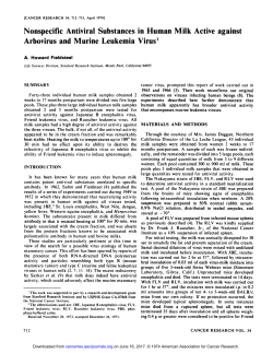 Nonspecific Antiviral Substances in Human Milk