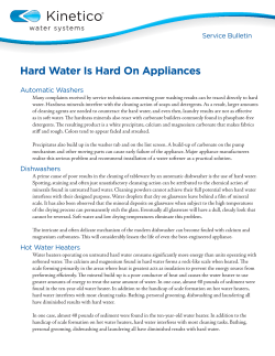 Hard Water Is Hard On Appliances