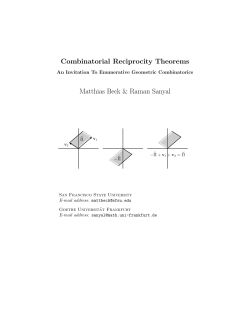 Combinatorial Reciprocity Theorems