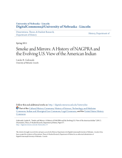 Smoke and Mirrors: A History of NAGPRA and the Evolving US View
