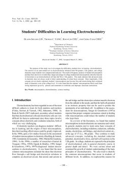 Students` Difficulties in Learning Electrochemistry
