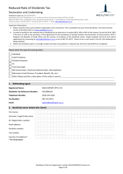 Dividend Tax Reduced Rate Form