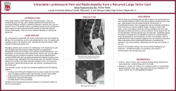 Intractable Lumbosacral Pain and Radiculopathy from a Recurred