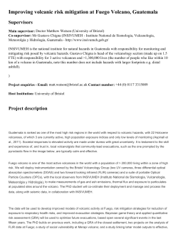 Improving volcanic risk mitigation at Fuego Volcano, Guatemala
