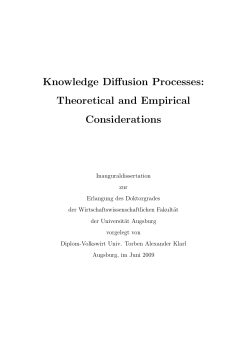 Knowledge Diffusion Processes: Theoretical and