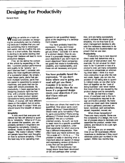 Designing For Productivity