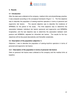 4. Results 4.1 Introduction After the data were collected at the