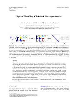 Sparse Modeling of Intrinsic Correspondences