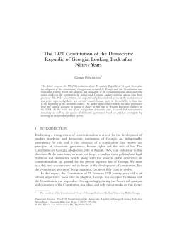 The 1921 Constitution of the Democratic Republic of