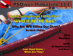 Public Safety Diving Fatalities - PSDiver Issue 114