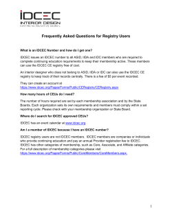 Frequently Asked Questions for Registry Users
