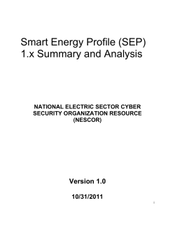 National Electric Sector Cybersecurity Organization Resource