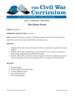 The Home Front - Civil War Trust