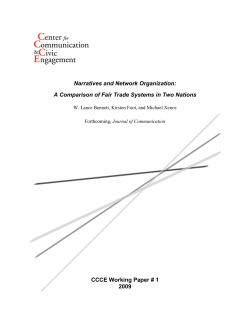 Narratives and Network Organization: A Comparison of Fair Trade