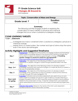 Changes All Around Us - Columbus City Schools
