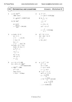 Answers - BioChem Tuition