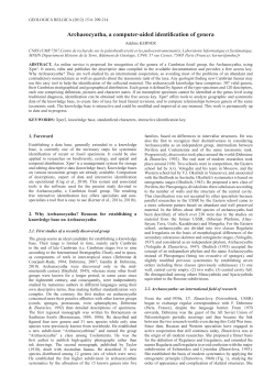 Archaeocyatha, a computer-aided identification of genera