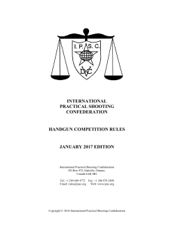 IPSC Handgun Competition Rules - Jan 2017 Edition