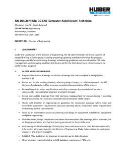 JOB DESCRIPTION: 3D CAD (Computer-Aided Design)