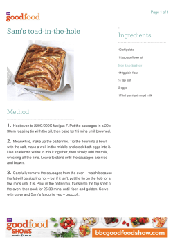 Sam`s toad-in-the-hole