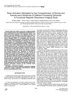 Brain Activation Modulated by the Comprehension of Normal and