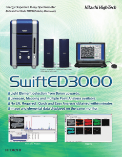 Light Element detection from Boron upwards. Linescan, Mapping