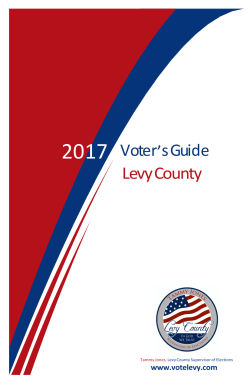 2017 Voter`s Guide - Levy County Supervisor of Elections