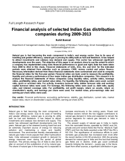 Financial analysis of selected Indian Gas distribution companies