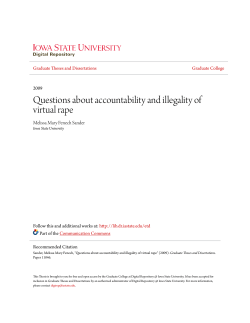 Questions about accountability and illegality of virtual rape