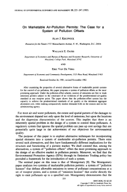 On Marketable Air-Pollution Permits