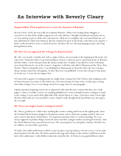 An Interview with Beverly Cleary