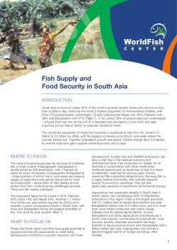 Fish Supply and Food Security in South Asia